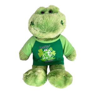 Build A Bear Workshop BAB Happy Go Lucky Frog Shamrock Plush Stuffed Animal